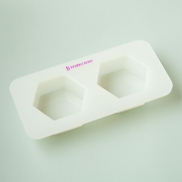 2 Cavity Hexagon Silicone Mold for Soap Making